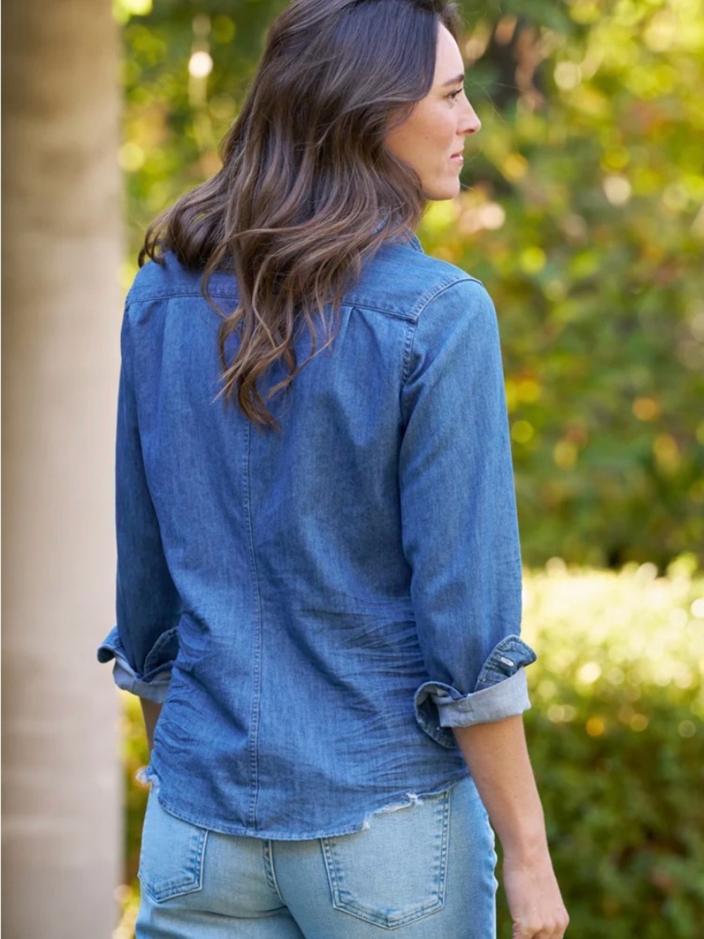 Frank & Eileen Faded Light Blue Denim Shirt - Picture 4 of 5